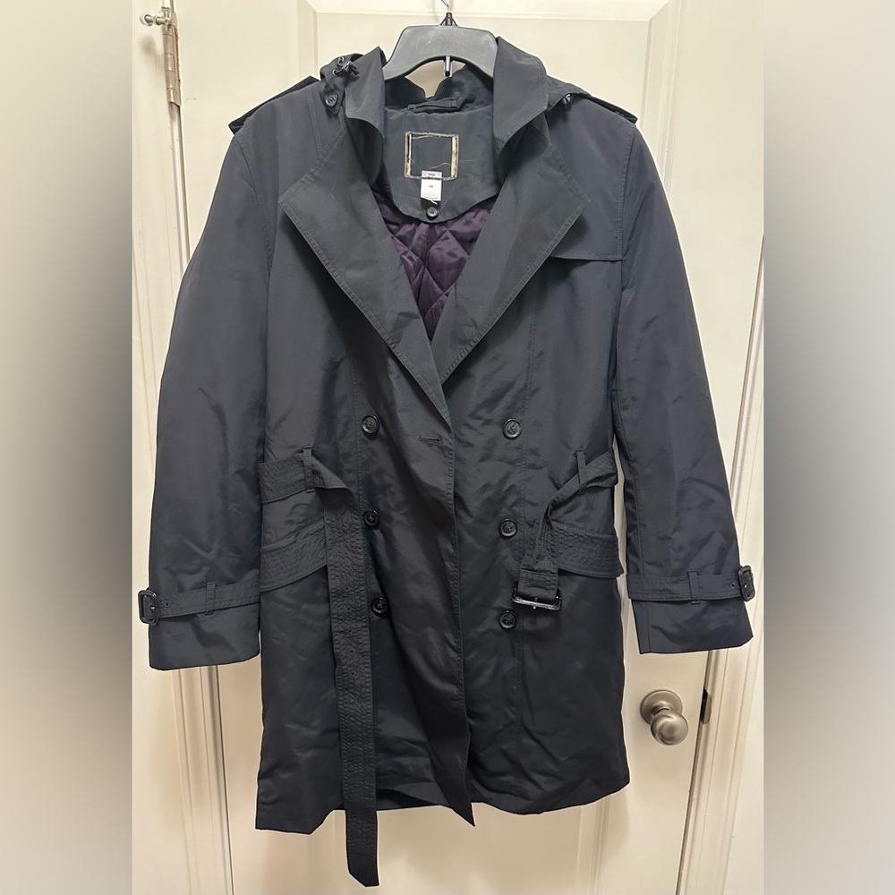 Men’s Delta Air Lines Employee Blue Hooded Quilted Lined Coat - Size 40